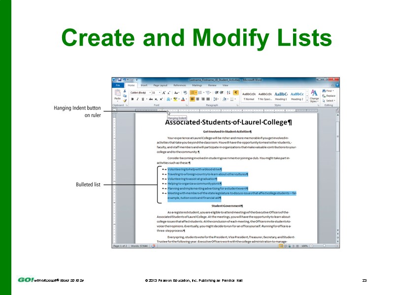 Create and Modify Lists